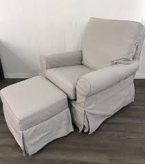 Custom made replace pottery barn slipcover. Pottery Barn Kids Swivel Glider Rocking Chair With Ottoman