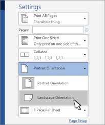 Print With Landscape Orientation In Word Office Support If you want to change the default orientation of documents — for example, most of the documents you create happen to be in landscape mode and you would prefer all blank documents.
