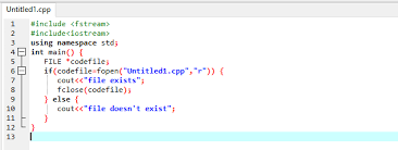 C++ Check If File Exists