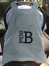 Baby Car Seat Carrier Cover With Peep Window Car Seat Etsy Baby Boy Monogram Baby Boy Car Seats Seersucker Baby