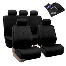 Walmart.com has been visited by 1m+ users in the past month Fh Group Pu Leather 47 In X 23 In X 1 In Rome Full Set Seat Covers Dmpu009black115 The Home Depot