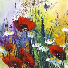 My Views Hikmet Cetinkaya Abstract Flower Painting Floral Painting Art Painting