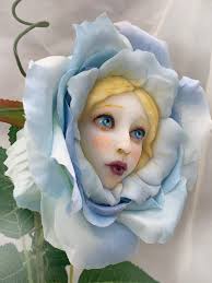 Alice in Wonderland nontalking Flowers POTTED Pale Blue Rosecurious Alice  sutherland for Party Props Tea Parties Table Decor Vignettes