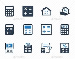 Math Calculation Icons Blue Version Icon Icon Design Math