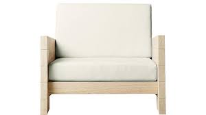 Lunes White Wood Outdoor Lounge Chair