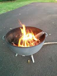 Recycled My Old Charcoal Grill Into A Backyard Portable Fire Pit Outdoor Fire Pit Fire Pit Small Gas Fire Pit