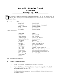 Murray City Municipal Council Chambers Murray City, Utah