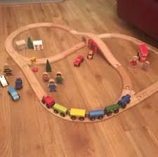 Wooden Train Set Elc Ikea Brio Chad Valley Compatible Track People Cars Ebay Wooden Train Set Wooden Train Ikea