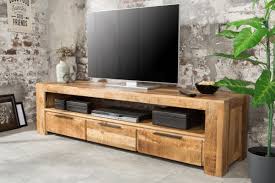 An entertainment center with shelves and cabinets for a tv and other equipment. Casa Padrino Designer Tv Cabinet Nature W 170cm X H 45cm X D 45cm Sideboard Dresser Handmade From Mango Solid Wood