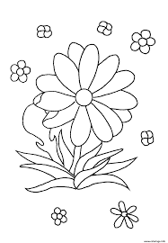 Une fois que vous avez imprimé les coloriages de fleurs, il ne reste plus qu'à les colorier. Coloriage Fleur Et Petite Fleurs Dessin Fleurs A Imprimer