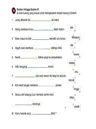 Warnakan benda yang disenaraikan di bawah. Lembaran Kerja Bahasa Melayu Tahun 2 Malay Language Kindergarten Reading Activities Free Kindergarten Reading
