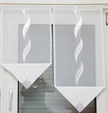 Ideen 41 zum gardinen fur grosse. Scheibengardine 2 Tlg Weiss Ebay Scheibengardine Gardinen Wohnzimmer Modern Gardinen