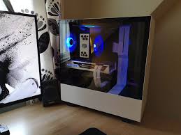 Black And White Pc Build Rgb My H500 Custom Gaming Computer Computer Build Custom Pc