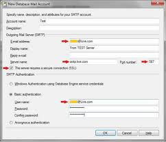 Setup Sql Server Database Mail To Use A Gmail Hotmail Or Outlook Account