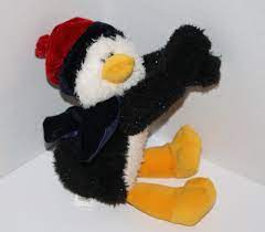 Dan Dee Plush Penguin Stuffed Animal Red Hat Scarf Soft Toy 11 Plush Penguin Christmas Plush Plush Stuffed Animals