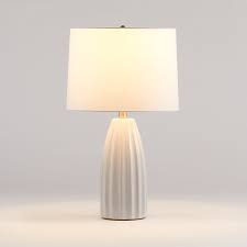 Ella White Ceramic Table Lamp Reviews Crate And Barrel In 2020 White Table Lamp Table Lamp Ceramic Table Lamps