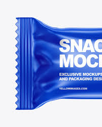 Snack Bar Mockup In Flow Pack Mockups On Yellow Images Object Mockups