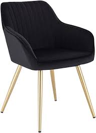 Check spelling or type a new query. Lestarain Upholstered Dining Chairs 1 Piece Armchair Kitchen Chair Velvet Seat Gold Metal Legs Reception Chairs With Backrest Soft Cushion Black Amazon Co Uk Home Kitchen