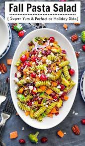 Salmon pasta salad with mint and lemon vinaigrette. Easy Fall Pasta Salad Christmas Pasta Salad Recipe