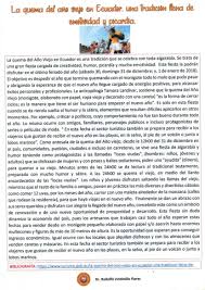 La quema del año viejo en Ecuador: una tradición llena de emotividad y  picardía.