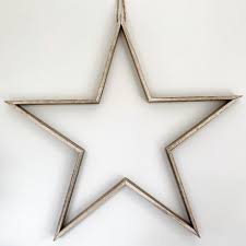 A collection of decorations of all kinds of stars. Tlc014c Large Hanging Natural Wood Star 70cm 41027 Christmas Hanging Decorations Rosefields