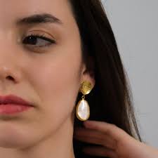 Mother of Pearl Earrings, Long Hanging Mother of Pearl Earrings,june Birth  Earrings, Stylish Jewelry, Mother's Gift, Sister's Gift