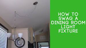 Depending on the location of your chandelier and the condition of your home writing and ceiling structure, the price ranges from $145 to. How To Swag A Light Fixture Youtube