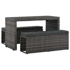 We did not find results for: 3 Piece Outdoor Dining Set With Cushions Poly Rattan Grey Crazy Sales