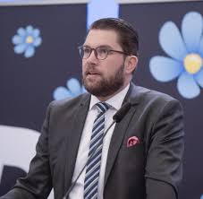 Den här versionen av partiledardebatten tillverkades så att vanligt folk enkelt kan ta till sig det som är väsentligt och för att slippa lyssna på. Jimmie Akesson Rechtsextreme Schwedendemokraten Kommen Der Macht Naher Welt