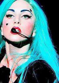 Gaga revealed her big, blue bush halfway through a performance of born this way. (2:50 in the video at left.) the much music awards are like canada's version of the mtv vmas, but from now on we. Teal Haired Gaga Lady Gaga Makeup Lady Gaga Yellow Hair
