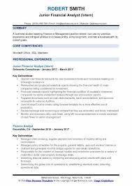 Save this job show more Junior Financial Analyst Resume Samples Qwikresume