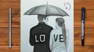 Today's episode is how to draw a boy and a girl! How To Draw A Girl And Boy Sketch With Pencil Step By Step How To Draw Couple With Umbrela Youtube