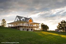 The new porch extends the length of the front of the house, makes a neat mitered corner, and then runs along the side of the house, where a rickety side porch once stood. 3 Bedroom Open Floor Plan With Wraparound Porch And Basement