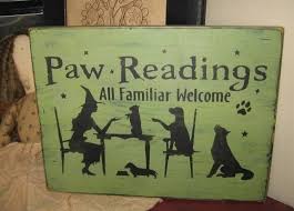 Puppies Getting Their Paws Read Halloween Wood Signs Witch Decor Halloween Signs