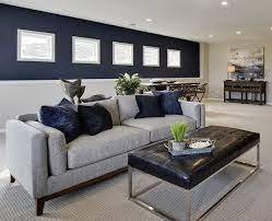 Navy Blue Paint Colors Schneiderman S The Blog Design And Decorating Blue Living Room Decor Living Room Grey Grey Couch Living Room