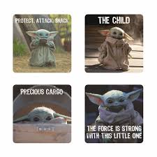 Small and cute, baby yoda immediately spawned a lot of funny memes. Star Wars Mandalorian Baby Yoda Meme Coaster Set Ebgames Ca