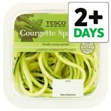 Tesco Courgette Spaghetti 250g Tesco Groceries Healthy Food Alternatives Tesco Groceries Courgette Spaghetti