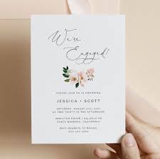 Our library of invitation layouts have been created by awesome designers, making it as simple as a few clicks to customize the perfect design. Pink Hydrangea Engagement Party Invitation By Make Me Digital Https Etsy Me 2 Engagement Party Invitations Engagement Invitation Cards Engagement Invitations