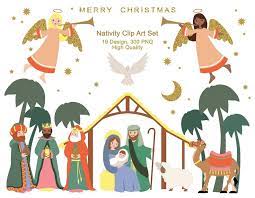 Nativity Set Clipart Christmas Clipart Nativity Scene Lds Etsy Christmas Jesus Nativity Jesus Christmas Cards