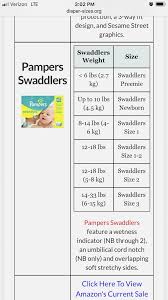Pampers Swaddlers Diaper Size Chart Www Bedowntowndaytona Com