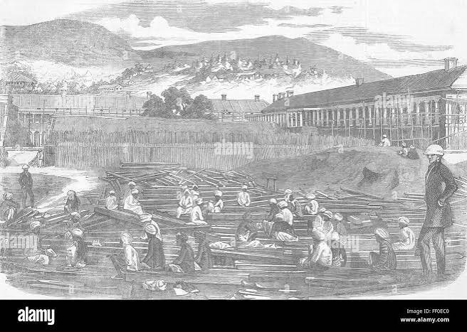 INDIA Jackatalla Barracks, Ootacamund, Nilgiri Hills 1858. Illustrated London News Stock Photo - Alamy