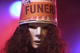 Happy 56th Birthday, Buckethead! He hasn't aged a day! (Photo via J  Merritt, Film Magic)