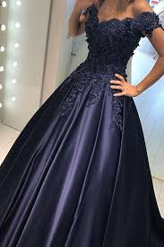 Black And Dark Blue Prom Dress Dark Blue Lace Satin Off Shoulder Long Prom Dresses Evening Ball Gowns Ld232 Prom Dresses Long Blue Green Prom Dress Prom Dresses With Sleeves