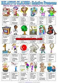 We have you clean up the sentence series and make them read well as one. Relative Pronouns Esl Grammar Exercise Worksheet