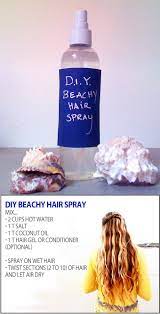While there are endless texture and sea salt sprays on the market, you can make your own in seconds if diy beauty is your thing. Another Beach Hair Spray Diy If This Works I Will Be So Pumped Because It S So Easy And I Will Need Easy This Summer Beachy Hair Diy Beach Hair Hair Waves