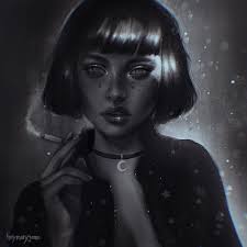 We love Marzia Palomba's moodily lit portrait pieces. Her work is full of  lovely soft blending and captivating gazes. See this link for more!  https://www.instagram.com/heymaryjean/ #Procreate