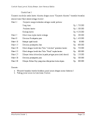 Sewa untuk bulan sudah dijadikan beban dari sewa dibayar dimuka. Doc 7 Contoh Soal Jurnal Dan Buku Besar Lusi Dzikry Academia Edu