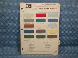 1960 Ford Car Falcon Original R M Paint Color Chip Chart