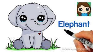 Draw the chibi's body step 1. How To Draw An Elephant Easy Youtube