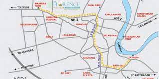 Agra Ring Road Map Agra Inner Ring Road Map - Agra Inner Ring Road Project Map (Uttar Pradesh  - India)